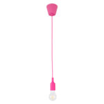GLOBOSTAR® CABLITO 61552 Μοντέρνο Κρεμαστό Φωτιστικό Οροφής με Ντουί 1 x E27 AC 220-240V IP20 - Ροζ - Μ4 x Π4 x Υ110cm - Image 2