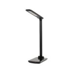 GLOBOSTAR® ONO 76533 Μοντέρνο Επιτραπέζιο Φωτιστικό Γραφείου με Ασύρματη Φόρτιση 10W 2A LED 3.5W 350lm 90° DC 5V με USB-C IP20 Ρυθμιζόμενο Λευκό CCT με Αφή 2700K/4500K/6000K Dimmable - Sanan SMD Chip - Μαύρο - Μ18 x Π12 x Υ36cm - 2 Χρόνια Εγγύηση - Image 2