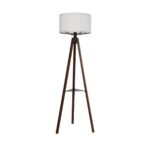 GLOBOSTAR® SHELF 204-0129 Μοντέρνο Επιδαπέδιο Φωτιστικό με Ντουί 1 x E27 AC 220-240V IP20 - Καφέ & Μπεζ - Μ45 x Π45 x Υ135cm - Image 2