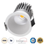 GLOBOSTAR® MICRO-B 60242 Χωνευτό Downlight Σποτ LED 7W 910lm 38° AC 220-240V IP20 Φυσικό Λευκό 4500K - Bridgelux COB Chip & TÜV SÜD Driver - Λευκό Ματ - Μ6 x Π6 x Υ7.8cm / Q5cm - 5 Χρόνια Εγγύηση - Image 2