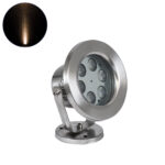 GLOBOSTAR® UNDERWATER-DEDY 90426 Υποβρύχιο Επιφανειακό Σποτ για Σιντριβάνια/Πισίνες LED 6W 540lm 30° DC 24V Αδιάβροχο IP68 Θερμό Λευκό 2700K Dimmable - Ανοξείδωτο Ατσάλι 304 - Μ12 x Π7.5 x Υ14.5cm - 3 Χρόνια Εγγύηση - Image 2
