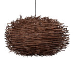 GLOBOSTAR® MINORCA 01734 Boho Κρεμαστό Φωτιστικό Οροφής με Ντουί 1 x E27 AC 220-240V IP20 - Καφέ - Μ60 x Π60 x Y35cm - Image 2