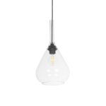 GLOBOSTAR® BALU 206-0043 Μοντέρνο Κρεμαστό Φωτιστικό Οροφής με Ντουί 1 x E27 AC 220-240V IP20 - Διάφανο - Μ20 x Π20 x Υ42cm - Image 2