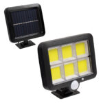 GLOBOSTAR® ZETA 71463 Προβολέας με Ανιχνευτή PIR / Αισθητήρα Κίνησης LED 20W 600lm 120° DC 5V με Φωτοβολταϊκό Panel 5V 1W & Επαναφορτιζόμενη Μπαταρία Li-ion 3.2V 2400mAh Αδιάβροχο IP65 Ψυχρό Λευκό 6000K - Sanan COB Chip - Μαύρο - Μ15 x Π3.5 x Υ13cm - 2 Χρόνια Εγγύηση - Image 2