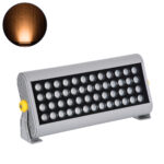GLOBOSTAR® FLOODHENA 90446 Προβολέας Σποτ Wall Washer LED 48W 4080lm 30° AC 220-240V Αδιάβροχο IP67 Ultra Θερμό Λευκό 2200K - Bridgelux SMD Chip - Γκρι Ανθρακί - Μ39 x Π6 x Υ17cm - 3 Χρόνια Εγγύηση - Image 2