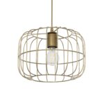 GLOBOSTAR® LUCANA 201-0074 Vintage Κρεμαστό Φωτιστικό Οροφής με Ντουί 1 x E27 AC 220-240V IP20 - Χρυσό - Μ29 x Π29 x Υ23cm - Image 2