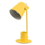 GLOBOSTAR® PENCASE 61567 Μοντέρνο Επιτραπέζιο Φωτιστικό Πορτατίφ με Ντουί 1 x E27 AC 220-240V IP20 - Κίτρινο - Μ12 x Π15 x Υ38cm - Image 2