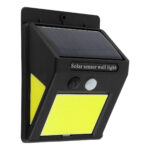 GLOBOSTAR® VELION 71496 Προβολέας με Ανιχνευτή PIR / Αισθητήρα Κίνησης LED 12W 600lm 180° DC 5V με Φωτοβολταϊκό Panel 5V 0.3W & Επαναφορτιζόμενη Μπαταρία Li-ion 3.2V 1200mAh Αδιάβροχο IP65 Ψυχρό Λευκό 6000K - Sanan COB Chip - Μαύρο - Μ9.6 x Π4.8 x Υ12.4cm - 2 Χρόνια Εγγύηση - Image 2