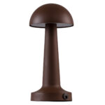 GloboStar® COCO 76513 Επαναφορτιζόμενο Επιτραπέζιο Φωτιστικό Πορτατίφ LED 1.5W 105lm 120° DC 5V IP44 Θερμό Λευκό 2700K Dimmable Καφέ Αλουμίνιο - Μ10 x Π10 x Υ22cm - 2 Xρόνια Εγγύηση - Image 2