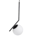 GLOBOSTAR® MONROE 00959 Μοντέρνο Κρεμαστό Φωτιστικό Οροφής με Ντουί 1 x E27 AC 220-240V IP20 - Μαύρο & Λευκό - Μ15 x Π15 x Υ49cm - Image 2