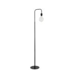 GLOBOSTAR® SNAKE 204-0053 Μοντέρνο Επιδαπέδιο Φωτιστικό με Ντουί 1 x E27 AC 220-240V IP20 - Μαύρο - Μ40 x Π25 x Υ153cm - Image 2