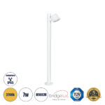 GloboStar® GARDENIA 60506 Φωτιστικό Κήπου - Κολωνάκι Αρχιτεκτονικού Φωτισμού Εξωτερικού Χώρου LED 7W 700lm 60° AC220-240V Αδιάβροχο IP65 - Σώμα Αλουμινίου & Tempered Glass - Μ12 x Π18 x Υ90cm - Θερμό Λευκό 2700K - Λευκό - Bridgelux Chip - 5 Years Warranty - Image 2