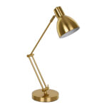 GLOBOSTAR® ZETO 00836 Μοντέρνο Επιτραπέζιο Φωτιστικό Πορτατίφ με Ντουί 1 x E27 AC 220-240V IP20 - Χρυσό - Μ17 x Π17 x Υ72cm - Image 2