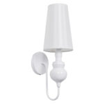 GLOBOSTAR® LAURA 01499 Μοντέρνο Φωτιστικό Τοίχου - Απλίκα με Ντουί 1 x E27 AC 220-240V IP20 - Λευκό - Μ21 x Π15 x Y48cm - Image 2