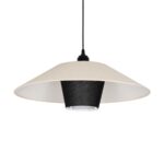 GLOBOSTAR® STORM 203-0293 Μοντέρνο Κρεμαστό Φωτιστικό Οροφής με Ντουί 1 x E27 AC 220-240V IP20 - Μαύρο &  Λευκό - Μ50 x Π50 x Υ24cm