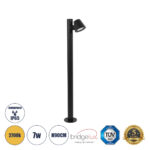 GloboStar® GARDENIA 60508 Φωτιστικό Κήπου - Κολωνάκι Αρχιτεκτονικού Φωτισμού Εξωτερικού Χώρου LED 7W 700lm 60° AC220-240V Αδιάβροχο IP65 - Σώμα Αλουμινίου & Tempered Glass - Μ12 x Π18 x Υ90cm - Θερμό Λευκό 2700K - Μαύρο - Bridgelux Chip - 5 Years Warranty - Image 2