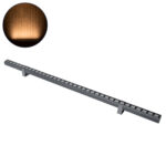 GLOBOSTAR® WASHERPANDA 90582 Μπάρα Φωτισμού Wall Washer LED 36W 3780lm 15° DC 24V Αδιάβροχο IP67 Ultra Θερμό Λευκό 2200K Dimmable - Bridgelux SMD Chip - Γκρι Ανθρακί - Μ100 x Π4 x Υ3.5cm - 3 Χρόνια Εγγύηση - Image 2