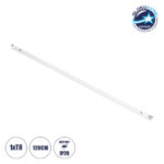 GloboStar® TUBATO 60149 Μεταλλικό Σκαφάκι για 1 x Λάμπα 120CM T8 G13 LED AC 220-240V IP20 Μ120 x Π3.4 x Υ4.3cm - 5 Χρόνια Εγγύηση