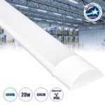 GloboStar® 60155 LED Γραμμικό Βιομηχανικό Φωτιστικό Tri-Proof 60cm 20W 1886lm 120° AC 220-240V Αδιάβροχο IP65 Μ60 x Π7.5 x Υ2.5cm Ψυχρό Λευκό 6000K - 2 Χρόνια Εγγύηση