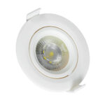 GLOBOSTAR® DE VALERA 60182 Χωνευτό Κινούμενο Downlight Σποτ LED 5W 500lm 60° AC 220-240V IP20 Ψυχρό Λευκό 6000K - Bridgelux SMD Chip & TÜV SÜD Driver - Λευκό Ματ - Μ9 x Π9 x Υ4cm / Q8cm - 3 Χρόνια Εγγύηση - Image 3