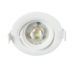 GLOBOSTAR® DE VALERA 60183 Χωνευτό Κινούμενο Downlight Σποτ LED 5W 485lm 60° AC 220-240V IP20 Φυσικό Λευκό 4500K - Bridgelux SMD Chip & TÜV SÜD Driver - Λευκό Ματ - Μ9 x Π9 x Υ4cm / Q8cm - 3 Χρόνια Εγγύηση - Image 2