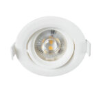 GLOBOSTAR® DE VALERA 60184 Χωνευτό Κινούμενο Downlight Σποτ LED 5W 470lm 60° AC 220-240V IP20 Θερμό Λευκό 2700K - Bridgelux SMD Chip & TÜV SÜD Driver - Λευκό Ματ - Μ9 x Π9 x Υ4cm / Q8cm - 3 Χρόνια Εγγύηση - Image 2
