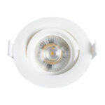 GLOBOSTAR® DE VALERA 60184 Χωνευτό Κινούμενο Downlight Σποτ LED 5W 470lm 60° AC 220-240V IP20 Θερμό Λευκό 2700K - Bridgelux SMD Chip & TÜV SÜD Driver - Λευκό Ματ - Μ9 x Π9 x Υ4cm / Q8cm - 3 Χρόνια Εγγύηση - Image 4