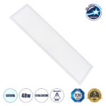 GLOBOSTAR® PANELETI 60212 Χωνευτό Panel Οροφής 120x30 LED 48W 4800lm 120° UGR<19 AC 220-240V IP20 Ψυχρό Λευκό 6000K - Lumileds SMD Chip & TÜV SÜD Driver - Λευκό Γαλακτερό - Μ120 x Π30 x Υ1.5cm / Q116 x 26cm - 5 Χρόνια Εγγύηση