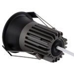 GLOBOSTAR® MICRO-B 60245 Χωνευτό Downlight Σποτ LED 7W 875lm 38° AC 220-240V IP20 Θερμό Λευκό 2700K - Bridgelux COB Chip & TÜV SÜD Driver - Μαύρο Ματ - Μ6 x Π6 x Υ7.8cm / Q5cm - 5 Χρόνια Εγγύηση - Image 4
