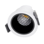 GLOBOSTAR® PLUTO-S 60247 Χωνευτό Downlight Σποτ με Honeycomb Anti Glare Reflector LED 7W 875lm 38° AC 220-240V IP20 Θερμό Λευκό 2700K - Bridgelux COB Chip & TÜV SÜD Driver - Λευκό & Μαύρο Ματ - Μ6.4 x Π6.4 x Υ4.9cm / Q5.5cm - 5 Χρόνια Εγγύηση - Image 3