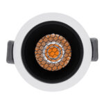 GLOBOSTAR® PLUTO-S 60247 Χωνευτό Downlight Σποτ με Honeycomb Anti Glare Reflector LED 7W 875lm 38° AC 220-240V IP20 Θερμό Λευκό 2700K - Bridgelux COB Chip & TÜV SÜD Driver - Λευκό & Μαύρο Ματ - Μ6.4 x Π6.4 x Υ4.9cm / Q5.5cm - 5 Χρόνια Εγγύηση - Image 6