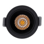GLOBOSTAR® PLUTO-S 60250 Χωνευτό Downlight Σποτ με Honeycomb Anti Glare Reflector LED 7W 910lm 38° AC 220-240V IP20 Φυσικό Λευκό 4500K - Bridgelux COB Chip & TÜV SÜD Driver - Μαύρο Ματ - Μ6.4 x Π6.4 x Υ4.9cm / Q5.5cm - 5 Χρόνια Εγγύηση - Image 6