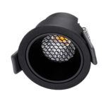 GLOBOSTAR® PLUTO-S 60251 Χωνευτό Downlight Σποτ με Honeycomb Anti Glare Reflector LED 7W 875lm 38° AC 220-240V IP20 Θερμό Λευκό 2700K - Bridgelux COB Chip & TÜV SÜD Driver - Μαύρο Ματ - Μ6.4 x Π6.4 x Υ4.9cm / Q5.5cm - 5 Χρόνια Εγγύηση - Image 3