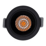 GLOBOSTAR® PLUTO-S 60251 Χωνευτό Downlight Σποτ με Honeycomb Anti Glare Reflector LED 7W 875lm 38° AC 220-240V IP20 Θερμό Λευκό 2700K - Bridgelux COB Chip & TÜV SÜD Driver - Μαύρο Ματ - Μ6.4 x Π6.4 x Υ4.9cm / Q5.5cm - 5 Χρόνια Εγγύηση - Image 6