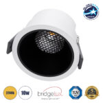 GLOBOSTAR® PLUTO-M 60253 Χωνευτό Downlight Σποτ με Honeycomb Anti Glare Reflector LED 10W 1250lm 38° AC 220-240V IP20 Θερμό Λευκό 2700K - Bridgelux COB Chip & TÜV SÜD Driver - Λευκό & Μαύρο Ματ - Μ8.4 x Π8.4 x Υ5.9cm / Q7.5cm - 5 Χρόνια Εγγύηση