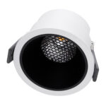 GLOBOSTAR® PLUTO-M 60253 Χωνευτό Downlight Σποτ με Honeycomb Anti Glare Reflector LED 10W 1250lm 38° AC 220-240V IP20 Θερμό Λευκό 2700K - Bridgelux COB Chip & TÜV SÜD Driver - Λευκό & Μαύρο Ματ - Μ8.4 x Π8.4 x Υ5.9cm / Q7.5cm - 5 Χρόνια Εγγύηση - Image 3