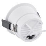 GLOBOSTAR® PLUTO-M 60253 Χωνευτό Downlight Σποτ με Honeycomb Anti Glare Reflector LED 10W 1250lm 38° AC 220-240V IP20 Θερμό Λευκό 2700K - Bridgelux COB Chip & TÜV SÜD Driver - Λευκό & Μαύρο Ματ - Μ8.4 x Π8.4 x Υ5.9cm / Q7.5cm - 5 Χρόνια Εγγύηση - Image 4