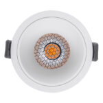 GLOBOSTAR® PLUTO-M 60255 Χωνευτό Downlight Σποτ με Honeycomb Anti Glare Reflector LED 10W 1250lm 38° AC 220-240V IP20 Θερμό Λευκό 2700K - Bridgelux COB Chip & TÜV SÜD Driver - Λευκό Ματ - Μ8.4 x Π8.4 x Υ5.9cm / Q7.5cm - 5 Χρόνια Εγγύηση - Image 6