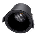 GLOBOSTAR® PLUTO-M 60257 Χωνευτό Downlight Σποτ με Honeycomb Anti Glare Reflector LED 10W 1250lm 38° AC 220-240V IP20 Θερμό Λευκό 2700K - Bridgelux COB Chip & TÜV SÜD Driver - Μαύρο Ματ - Μ8.4 x Π8.4 x Υ5.9cm / Q7.5cm - 5 Χρόνια Εγγύηση - Image 3