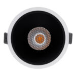 GLOBOSTAR® PLUTO-B 60259 Χωνευτό Downlight Σποτ με Honeycomb Anti Glare Reflector LED 15W 1875lm 38° AC 220-240V IP20 Θερμό Λευκό 2700K - Bridgelux COB Chip & TÜV SÜD Driver - Λευκό & Μαύρο Ματ - Μ10.4 x Π10.4 x Υ6.5cm / Q9.5cm - 5 Χρόνια Εγγύηση - Image 6