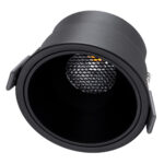 GLOBOSTAR® PLUTO-B 60263 Χωνευτό Downlight Σποτ με Honeycomb Anti Glare Reflector LED 15W 1875lm 38° AC 220-240V IP20 Θερμό Λευκό 2700K - Bridgelux COB Chip & TÜV SÜD Driver - Μαύρο Ματ - Μ10.4 x Π10.4 x Υ6.5cm / Q9.5cm - 5 Χρόνια Εγγύηση - Image 3