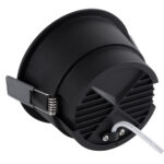 GLOBOSTAR® PLUTO-B 60263 Χωνευτό Downlight Σποτ με Honeycomb Anti Glare Reflector LED 15W 1875lm 38° AC 220-240V IP20 Θερμό Λευκό 2700K - Bridgelux COB Chip & TÜV SÜD Driver - Μαύρο Ματ - Μ10.4 x Π10.4 x Υ6.5cm / Q9.5cm - 5 Χρόνια Εγγύηση - Image 4