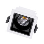 GLOBOSTAR® PLUTO-S 60264 Χωνευτό Downlight Σποτ με Honeycomb Anti Glare Reflector LED 7W 910lm 38° AC 220-240V IP20 Φυσικό Λευκό 4500K - Bridgelux COB Chip & TÜV SÜD Driver - Λευκό & Μαύρο Ματ - Μ6.4 x Π6.4 x Υ4.9cm / Q5.5 x 5.5cm - 5 Χρόνια Εγγύηση - Image 3
