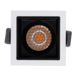 GLOBOSTAR® PLUTO-S 60265 Χωνευτό Downlight Σποτ με Honeycomb Anti Glare Reflector LED 7W 875lm 38° AC 220-240V IP20 Θερμό Λευκό 2700K - Bridgelux COB Chip & TÜV SÜD Driver - Λευκό & Μαύρο Ματ - Μ6.4 x Π6.4 x Υ4.9cm / Q5.5 x 5.5cm - 5 Χρόνια Εγγύηση - Image 6