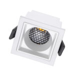 GLOBOSTAR® PLUTO-S 60266 Χωνευτό Downlight Σποτ με Honeycomb Anti Glare Reflector LED 7W 910lm 38° AC 220-240V IP20 Φυσικό Λευκό 4500K - Bridgelux COB Chip & TÜV SÜD Driver - Λευκό Ματ - Μ6.4 x Π6.4 x Υ4.9cm / Q5.5 x 5.5cm - 5 Χρόνια Εγγύηση - Image 3