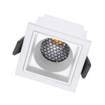 GLOBOSTAR® PLUTO-S 60267 Χωνευτό Downlight Σποτ με Honeycomb Anti Glare Reflector LED 7W 875lm 38° AC 220-240V IP20 Θερμό Λευκό 2700K - Bridgelux COB Chip & TÜV SÜD Driver - Λευκό Ματ - Μ6.4 x Π6.4 x Υ4.9cm / Q5.5 x 5.5cm - 5 Χρόνια Εγγύηση - Image 3