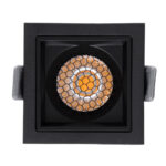 GLOBOSTAR® PLUTO-S 60268 Χωνευτό Downlight Σποτ με Honeycomb Anti Glare Reflector LED 7W 910lm 38° AC 220-240V IP20 Φυσικό Λευκό 4500K - Bridgelux COB Chip & TÜV SÜD Driver - Μαύρο Ματ - Μ6.4 x Π6.4 x Υ4.9cm / Q5.5 x 5.5cm - 5 Χρόνια Εγγύηση - Image 6