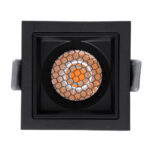 GLOBOSTAR® PLUTO-S 60269 Χωνευτό Downlight Σποτ με Honeycomb Anti Glare Reflector LED 7W 875lm 38° AC 220-240V IP20 Θερμό Λευκό 2700K - Bridgelux COB Chip & TÜV SÜD Driver - Μαύρο Ματ - Μ6.4 x Π6.4 x Υ4.9cm / Q5.5 x 5.5cm - 5 Χρόνια Εγγύηση - Image 6