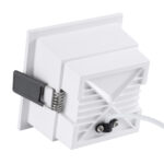 GLOBOSTAR® PLUTO-M 60271 Χωνευτό Downlight Σποτ με Honeycomb Anti Glare Reflector LED 10W 1250lm 38° AC 220-240V IP20 Θερμό Λευκό 2700K - Bridgelux COB Chip & TÜV SÜD Driver - Λευκό & Μαύρο Ματ - Μ8.4 x Π8.4 x Υ5.9cm / Q7.5 x 7.5cm - 5 Χρόνια Εγγύηση - Image 4