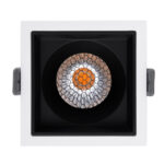 GLOBOSTAR® PLUTO-M 60271 Χωνευτό Downlight Σποτ με Honeycomb Anti Glare Reflector LED 10W 1250lm 38° AC 220-240V IP20 Θερμό Λευκό 2700K - Bridgelux COB Chip & TÜV SÜD Driver - Λευκό & Μαύρο Ματ - Μ8.4 x Π8.4 x Υ5.9cm / Q7.5 x 7.5cm - 5 Χρόνια Εγγύηση - Image 6